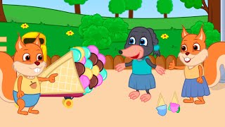 Famille d'Écureuil - Glace Géante Animé 2023 en Français