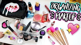ORGANIZING MY MAKEUP!! AlishaMarieVlogs