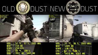 CSGO New Dust2 2017 Performance Comparison | GTX 1050 2GB | Update 1.36.0.7-rc1