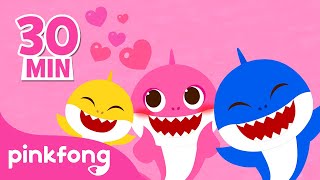 Linda Tiburón Mamá y más canciones para niños | Tiburón Bebé | Pinkfong Canciones Infantiles
