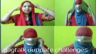 Gagtalk challenge||double dupatta challenge||full face cover video