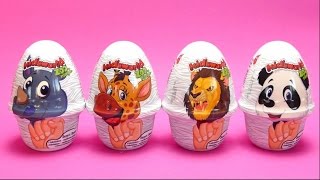 Kidsworld Zoo Finger Toy - Rhino, Giraf, Lion & Panda