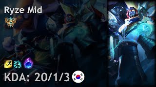 Ryze Mid vs Diana - KR Challenger Patch 7.24