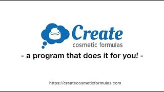 Create Cosmetic Formulas – a program that helps YOU make your own skin & hair care formulas!