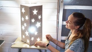 Лампа из фанеры в звездах своими руками