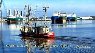 KORSAR GRE11 shrimp trawler Krabbenkutter fishing vessel Fischereifahrzeug Emden Germany