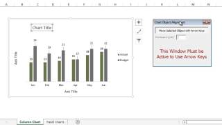 Align Chart Titles, Labels, and Legends with Arrow Keys in Excel
