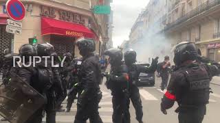 France: Clashes with police as protesters rally against newly-introduced COVID restrictions
