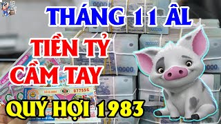 TU VI THANG 11 ÂL Tuổi Quý Hợi 1983 Trúng Số Độc Đắc 100% Tiền Tỷ Cầm Tay Xoá Hết Nợ | TỬ VI TÀI LỘC