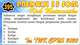 PREDIKSI 35 SOAL TES TWK CPNS 2020 LENGKAP  I  KLUB MATEMATIKA