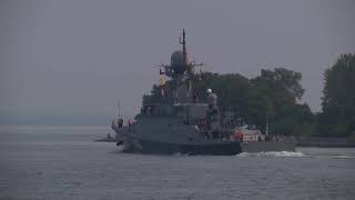 Прибытие МРК «Зеленый Дол» в пункт постоянного базирования в Балтийске