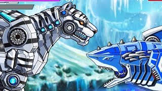Robot Snow Tiger Vs Robot Vs Dragon Vs Gryphon Vs Lion Vs Shark | Eftsei Gaming