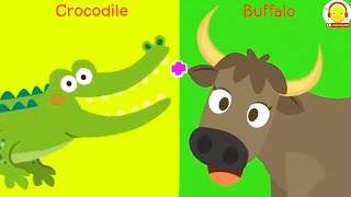 ควายรวมร่างกับจระเข้ Crocodile Buffalo Fusion Animation + เพลงจระเข้ เพลงควาย