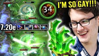 OMG MIRACLE Test Lion 7.20 Support End Up +34 Stack 2500 Finger Dmg Craizest Fun Dota 2