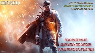 BATTLEFIELD 1 pc multiplayer ultra setting cpu gpu benchmark