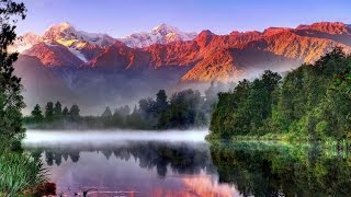 ★РИСУЕМ Красивый ГОРНЫЙ ПЕЙЗАЖ у воды ПОДРОБНО с КОММЕНТАРИЯМИ КАРТИНУ МАСЛОМ ★ Валерий Рыбаков