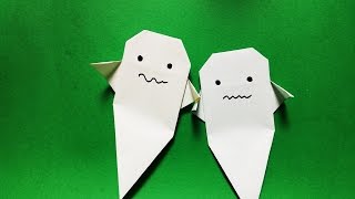 쉬운 유령 종이접기- 할로윈데이 고스트 Origami Easy Halloween DAY Ghost Paper Tutorial