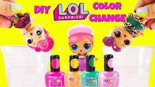LOL SURPRISE D.I.Y. Mood Color Change Nail Polish Doll Face, Brr BB, Miss Punk