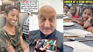 Many Beggar Children Ask Anupam Kher for Something To Eat..wht he does next is heart melting