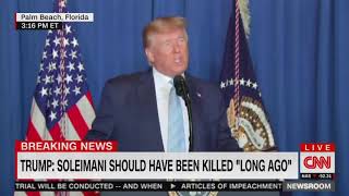 President Trump On The Strike That Eliminated Soleimani: We Took Action Last Night To Stop A War