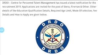 D R D O Jobs salary 63000 qualification 10th inter