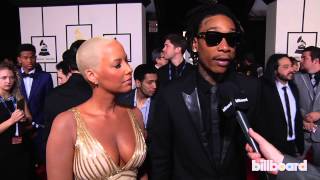 Amber Rose & Wiz Khalifa on the GRAMMYs Red Carpet 2014