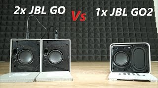 2x JBL Go vs x JBL Go 2 Bluetooth speaker test [no grill]