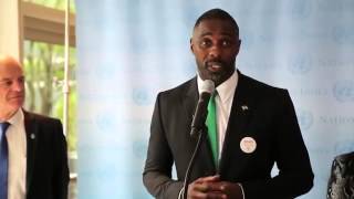 Idris Elba speaks about Ebola crisis at UN Headquarters