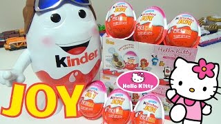kinder Joy Hello Kitty series kinder chocolate Surprise Eggs mascot doll Unboxing Review