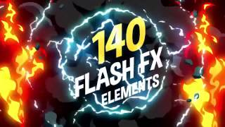 |140 Flash FX Elements|ПЕРЕХОДЫ ДЛЯ ВИДЕО After Effects|