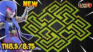 NEW TOWN HALL 8.5/8.75 FARMING/TROPHY BASE 2018! TH9 HYBRID BASE WITH NO XBOWS! -CLASH OF CLANS(COC)