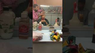 Indian Girl Headshave in Barbershop