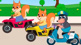 Famille d'Écureuil - Poursuite Policière Animé 2022 en Français