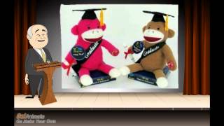 DanDee Graduation Sock Monkeys