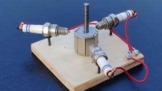 Neodymium Magnetic Free Energy Generator Using Sparkplug