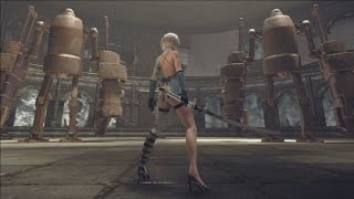 Nier Automata - DLC Costumes Gameplay ("Revealing" "Young Mans" "Destroyer" Outfits)