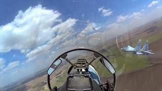 Полеты Су-30СМ ВКС России в рамках проверки дежурных сил ПВО на СКШУ «Кавказ-2020»