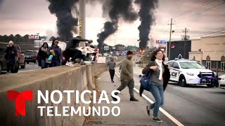 Infierno en una autopista en Atlanta tras choque mortal | Noticias Telemundo
