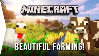 Beautiful Farming ► Minecraft #2 Survival Let's Play - Hillside Crops & Animal Husbandry!