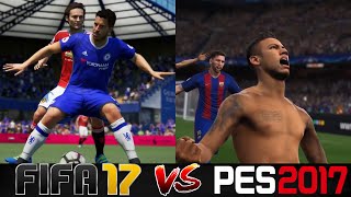 FIFA 17 vs PES 2017 OFFICIAL GAMEPLAY COMPARISON AND NEW FEATURES!