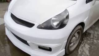 Подгон/установка обвеса Axis, пластиковых крыльев и накладки на 5 дверь на Honda fit GD