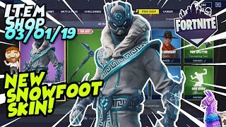 Fortnite Item Shop *NEW* SNOWFOOT SKIN GAMEPLAY! [January 3rd, 2019] (Fortnite Battle Royale)