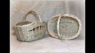 Подробный мастер-класс корзинки из газетных трубочек.