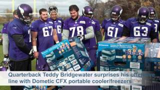 Vikings QB Bridgewater Gives Dometic CFX Portable Fridge/Freezers to Teammates