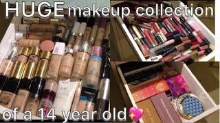 HUGE MAKEUP COLLECTION OF A 14 YEAR OLD
