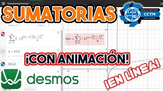 ¿Cómo hacer la gráfica de una sumatoria (con animación) en Desmos? | Series en Desmos | ¡Muy fácil!