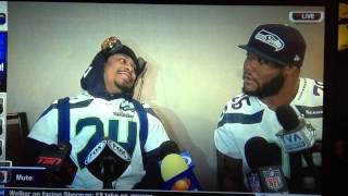 Marshawn Mike Rob media Day Interview. Hilarious. Boss. Go Hawks!