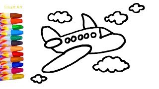 How to Drawing and Coloring Toy Airplanes || Cara Menggambar dan Mewarnai Pesawat Terbang Mainan
