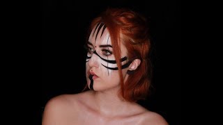 Warrior Face Paint by Ana Cedoviste