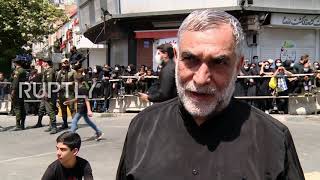 Iran: Worshipers take to streets and burn ceremonial tent for Ashura